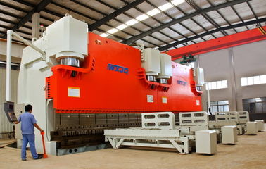 खरीदें इलेक्ट्रिक 380V/50hz भारी मस्तूल पोल सिंक्रनाइज़ेड बेंडिंग सीएनसी टैंडेम प्रेस ब्रेक online manufacture